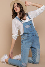 Load image into Gallery viewer, POL Front Chest Zipper Slim Leg Denim Overalls