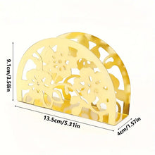 Load image into Gallery viewer, Elegant Metal Napkin Holder - Semi-Circular, Lace-Design For Dining &amp; Kitchen Decor