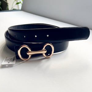 Beautiful Women's PU Leather Belt with a Beautiful Golden Buckle