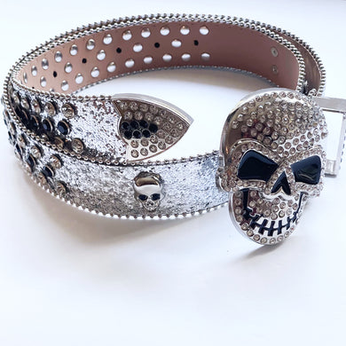 Fantasy Belt for Women, Shiny, Textured, Fashion Skeleton Design