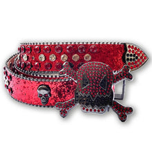 Load image into Gallery viewer, Fantasy Belt for Women, Shiny, Textured, Fashion Skeleton Design