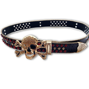 Fantasy Belt for Women, Shiny, Textured, Fashion Skeleton Design