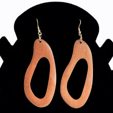 Load image into Gallery viewer, Vintage Design: Wooden Dangle Hook Earrings - Fashionable Bohemian Accessory for Women &amp; Girls