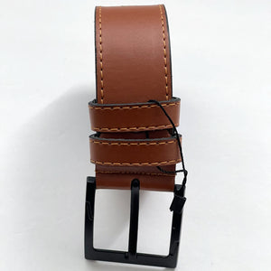 PU Leather Belt, Plain, The Ultimate Official Gift for Men - Color: Light Brown - Length: 110 cm