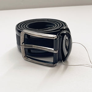 PU Leather Belt, Stripe Patterned, The Ultimate Official Gift for Men - Color: Black - Length: 110 cm