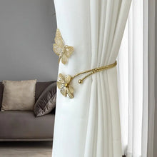 Load image into Gallery viewer, Elegant Flower Butterfly Design Curtain Strap - Minimalist Hollow Out Curtain Buckle with Easy Installation