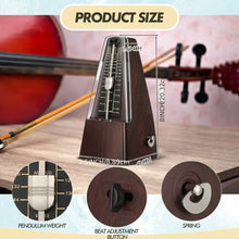 Load image into Gallery viewer, Mechanical Metronome For All Music Instruments, Steel Movement and High Precision Track