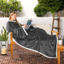 Load image into Gallery viewer, Sherpa wearable blanket with sleeves...