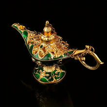 Load image into Gallery viewer, Classic Aladdin&#39;s Lamp: Enchant Your Home with Timeless Magic - Golden Green