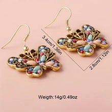 Load image into Gallery viewer, Boho-Chic Butterfly Earrings in Antique Gold Plating - Elegant, Comfortable &amp; Versatile Fashion Accessory