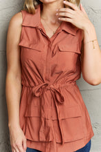 Load image into Gallery viewer, Ninexis Follow The Light Sleeveless Collared Button Down Top - SALE!