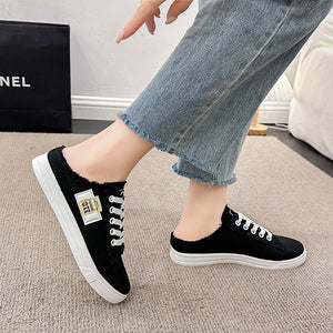 Frayed Hem Lace Up Canvas Sneakers in 3 Beautiful Colors - #shop_name - Shoes