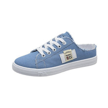 Load image into Gallery viewer, Frayed Hem Lace Up Canvas Sneakers in 3 Beautiful Colors - #shop_name - Shoes