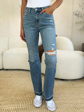 Load image into Gallery viewer, Full Size Mid Rise Destroyed Hem Distressed Jeans - #shop_name - Pants