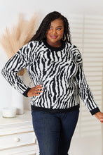 Load image into Gallery viewer, Heimish Full Size Zebra Print Sweater For Women - #shop_name - women clothes