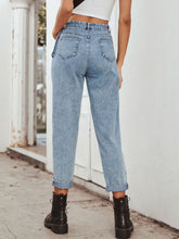 Load image into Gallery viewer, High Waist Straight Leg Jeans, 85% Cotton, For Women - #shop_name - Pants