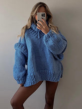 Load image into Gallery viewer, Women&#39;s Sweater Pullover Fluffy Long Sleeve Turtleneck Sweater in 6 Colors