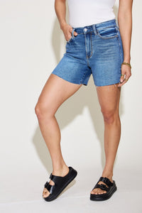 Judy Blue Full Size High Waist Slim Denim Shorts - #shop_name - Shorts