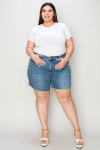 Judy Blue Full Size High Waist Slim Denim Shorts - #shop_name - Shorts