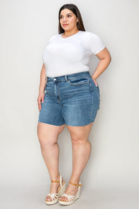 Judy Blue Full Size High Waist Slim Denim Shorts - #shop_name - Shorts