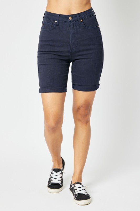 Judy Blue Full Size High Waist Tummy Control Bermuda Shorts - #shop_name - Shorts