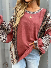 Load image into Gallery viewer, Leopard Round Neck Long Sleeve Sweatshirt in 2 Colors - #shop_name - women clothes