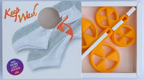 Keep Wash - Circle Sock Clips For Washing Machine, Dryer, And Drawer - Color: Orange