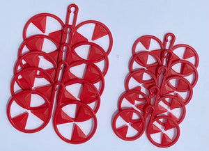 Keep Wash - Circle Sock Clips For Washing Machine, Dryer, And Drawer - Color: Red