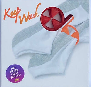 Keep Wash - Circle Sock Clips For Washing Machine, Dryer, And Drawer - Color: Red