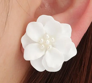 Camellia Flower Stud & Drop Earrings