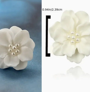 Camellia Flower Stud & Drop Earrings