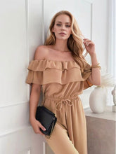 Load image into Gallery viewer, Ruffled Off - Shoulder Wide Leg Jumpsuit, One - Piece Dress in 2 Colors for Women - #shop_name - women clothes