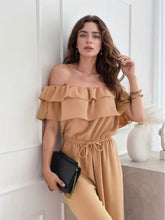 Load image into Gallery viewer, Ruffled Off - Shoulder Wide Leg Jumpsuit, One - Piece Dress in 2 Colors for Women - #shop_name - women clothes