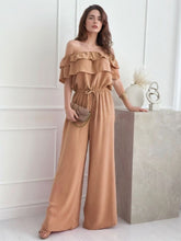 Load image into Gallery viewer, Ruffled Off - Shoulder Wide Leg Jumpsuit, One - Piece Dress in 2 Colors for Women - #shop_name - women clothes