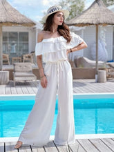 Load image into Gallery viewer, Ruffled Off Stylish Shoulder Wide Leg Jumpsuit in 3 Colors - #shop_name - women clothes