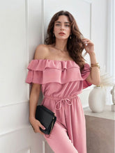 Load image into Gallery viewer, Ruffled Off Stylish Shoulder Wide Leg Jumpsuit in 3 Colors - #shop_name - women clothes