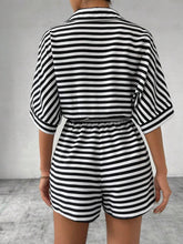 Load image into Gallery viewer, Tie Waist Half Button Striped Romper in 5 Colors - #shop_name - women clothes