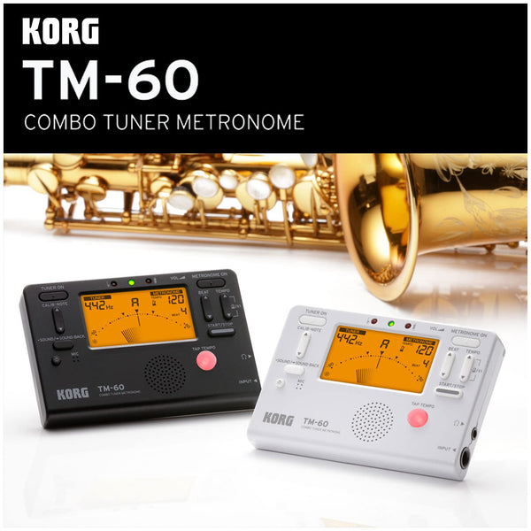 Korg TM60BK Tuner Metronome, Black