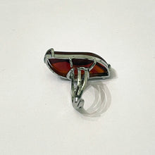 Load image into Gallery viewer, Unisex Adjustable Stainless Steel Ring with a Unique Big Brown Agate Stone