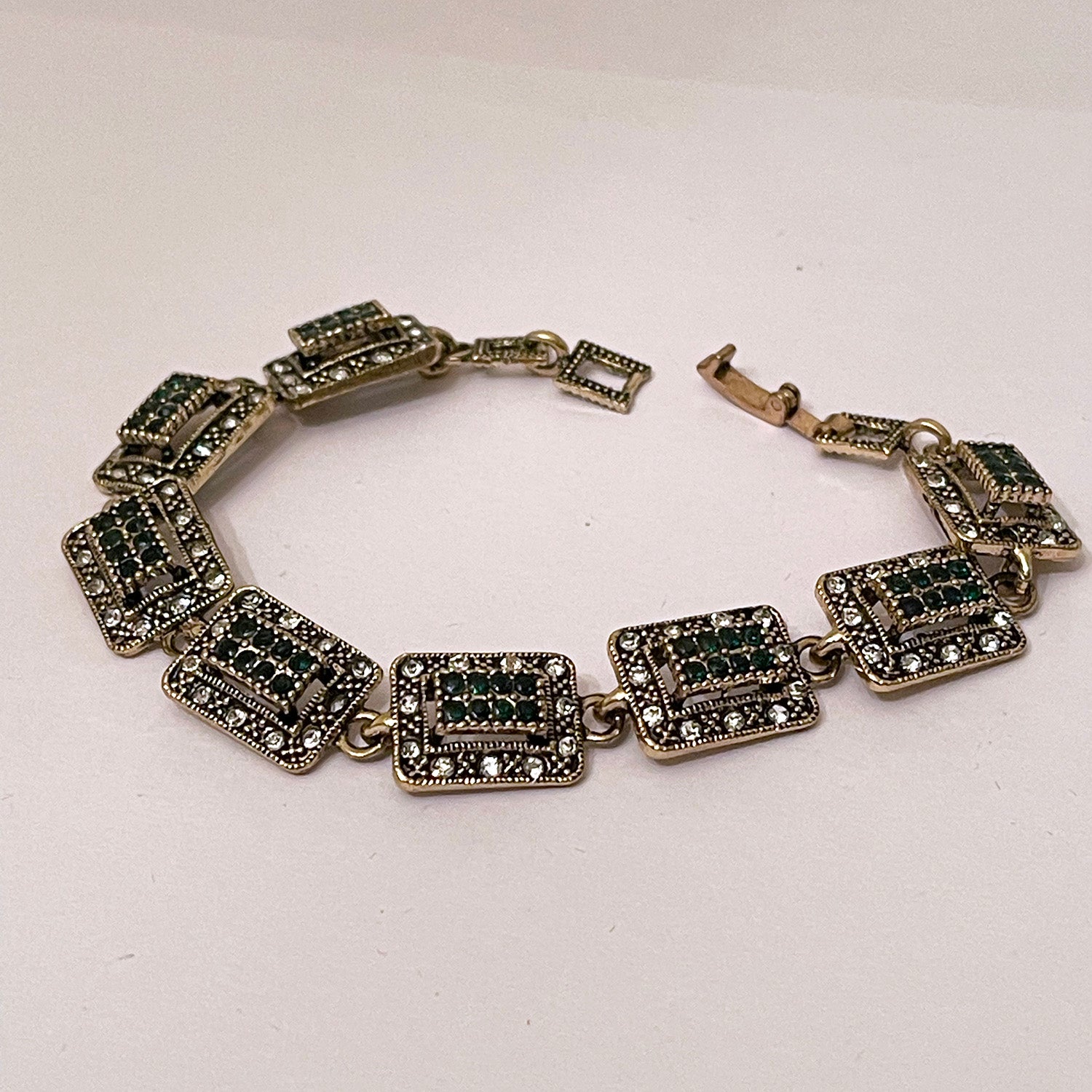 Luxury Stainless Steel & Brass Bracelet Designed with Zirconia Stone-For Her