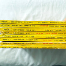 Load image into Gallery viewer, Bundle of 8 National Geographic Magazines 1972-73-74-76 in Very Good Condition