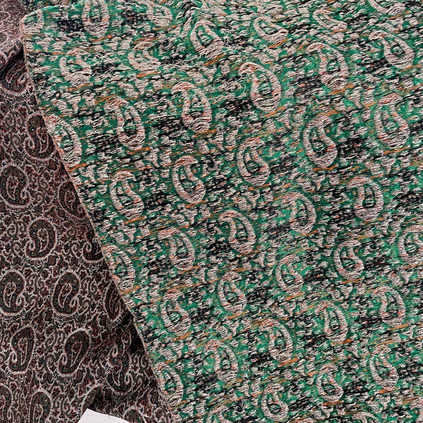 An Elegant 53”X32” Termeh Embroidered Fabric with Paisley Pattern - Perfect for Making Pillow or Table-Top