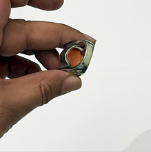 Load image into Gallery viewer, Unisex Ring with a Big Round Agate Stone. Unique Gift for Her/Him