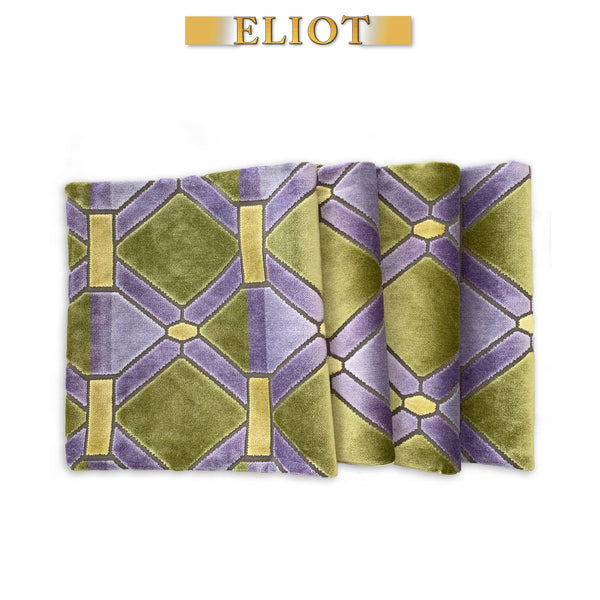 Diamond Land - Pack of 6 Beautiful Cut Velvet Placemats - Color: Elizabeth